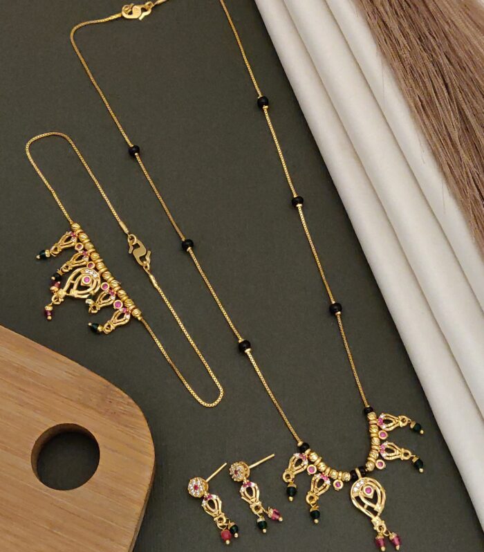 Ethnic Peshwai Style Layered Mangalsutra Combo