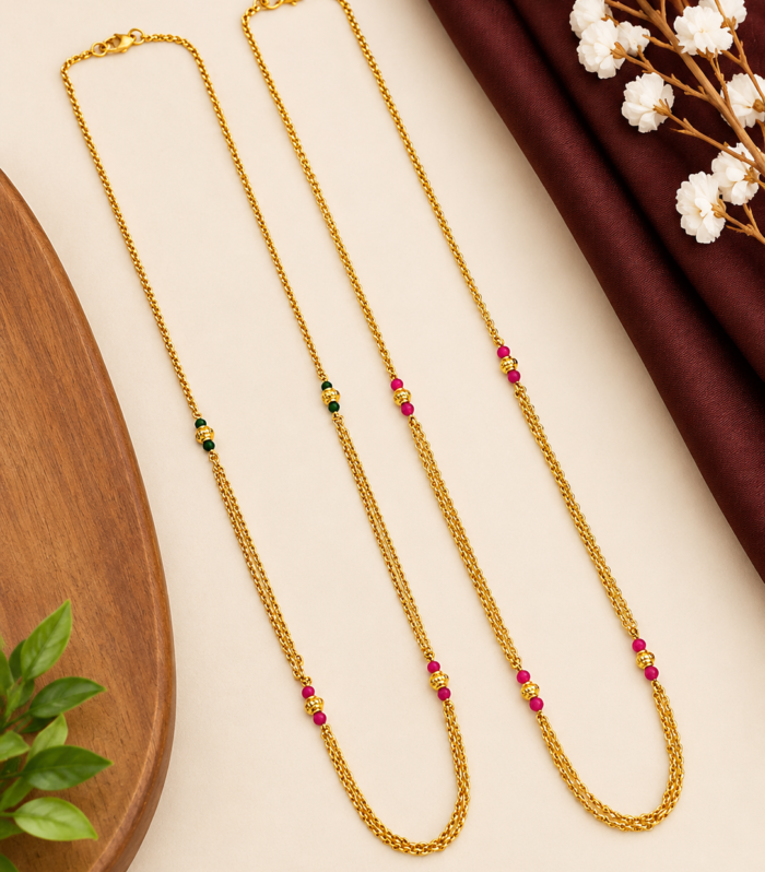 Delicate Multi-Strand one and two line Mala set