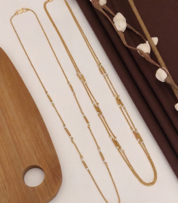 Minimalist Textured Cylinder one and two line Mala