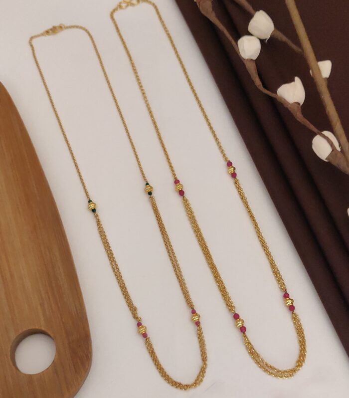 Delicate Multi-Strand one and two line Mala set