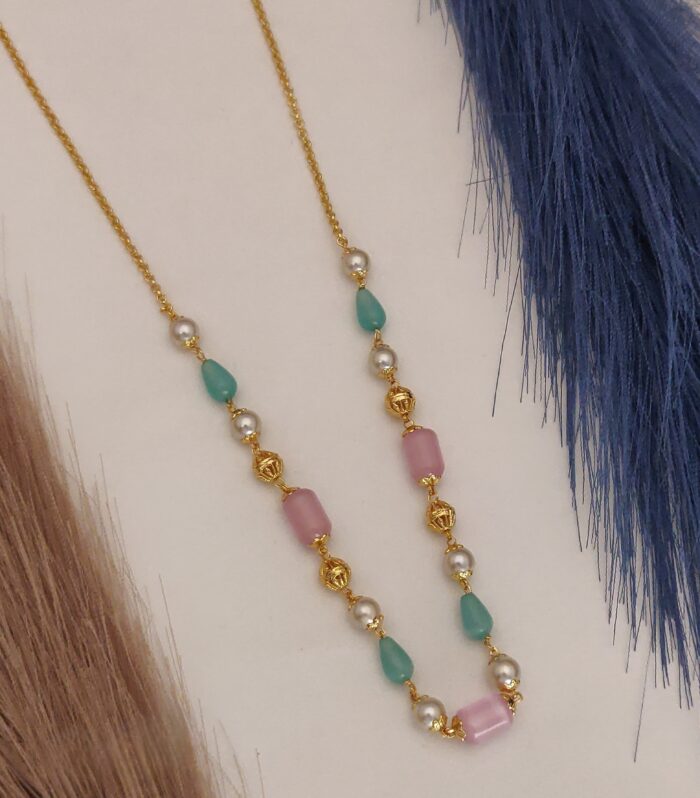 Pastel Teardrop & Barrel Bead Festive mala