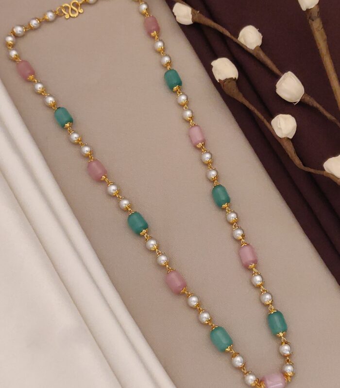 Pastel Bliss Stone & Pearl Mala