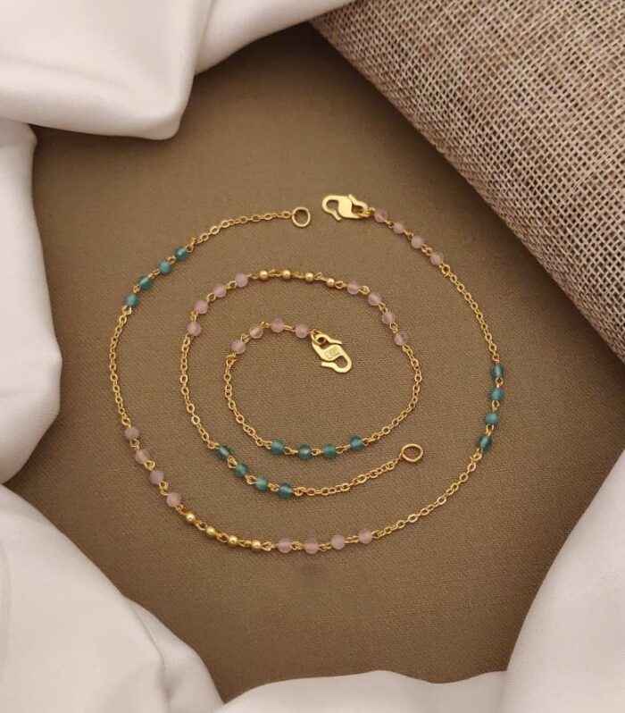 Dual-Tone Pastel Pink & Ocean Blue Payal